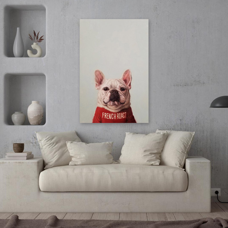 French Roast - Humour, chiens, chiens, humour, art, H 36 po x l 24 po