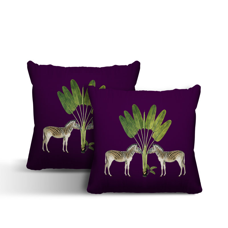Housse et insert de coussin carré intérieur / extérieur , L 19 po x H 19 po, Mauve