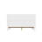 Mid-Century Platform Bed Frame with Headboard & Wood Slat Support – Solid Rubberwood, Modern Bedroom Furniture,Queen,White-835037038-835037032