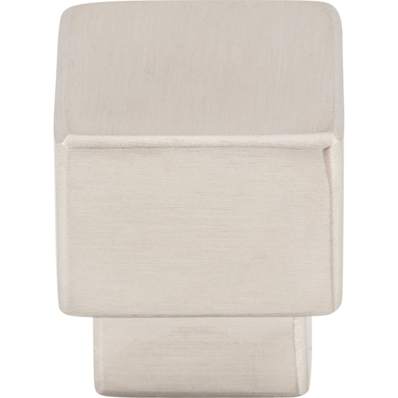 Tapered Square Knob, Brushed Stainless Steel, 1" Knob Length