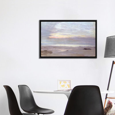 «Crepuscule In Opal Trouville», reproduction d'art sur toile encadrée