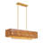 6-light Adjustable Gold Rattan Chandelier
