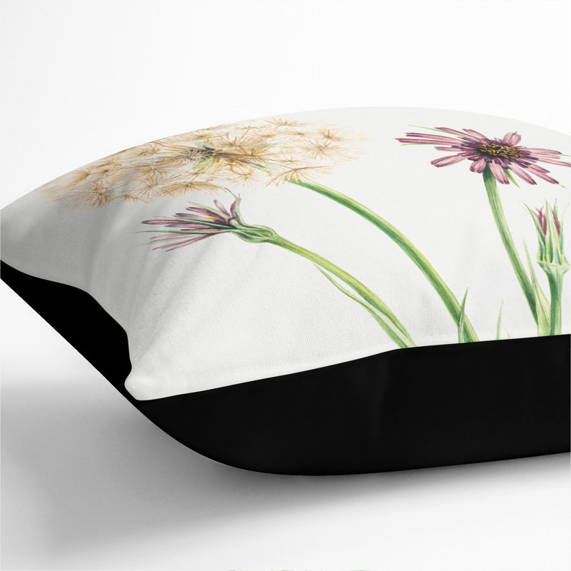 Salsify Scatter Cushion, Black, 40cm H x 40cm W x 15cm D
