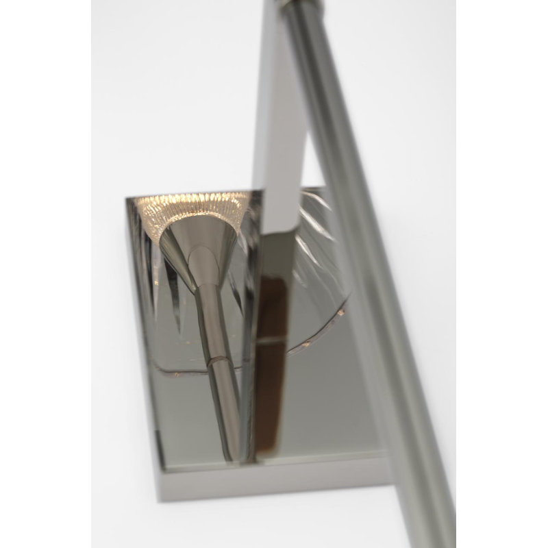 Waterford Blaze Sconce with Clear Crystal, Polished Nickel, 19" H x 5.75" W x 7.75" D