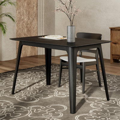 Dining Table Solid Wood Legs, Black (same sku: N759P222557B)