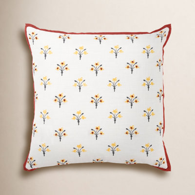 Devere 20" x 20" Embroidered Throw Pillow