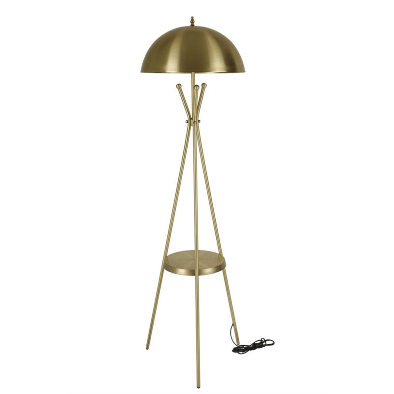 Jamarcus 165cm Traditional Floor Lamp, Gold