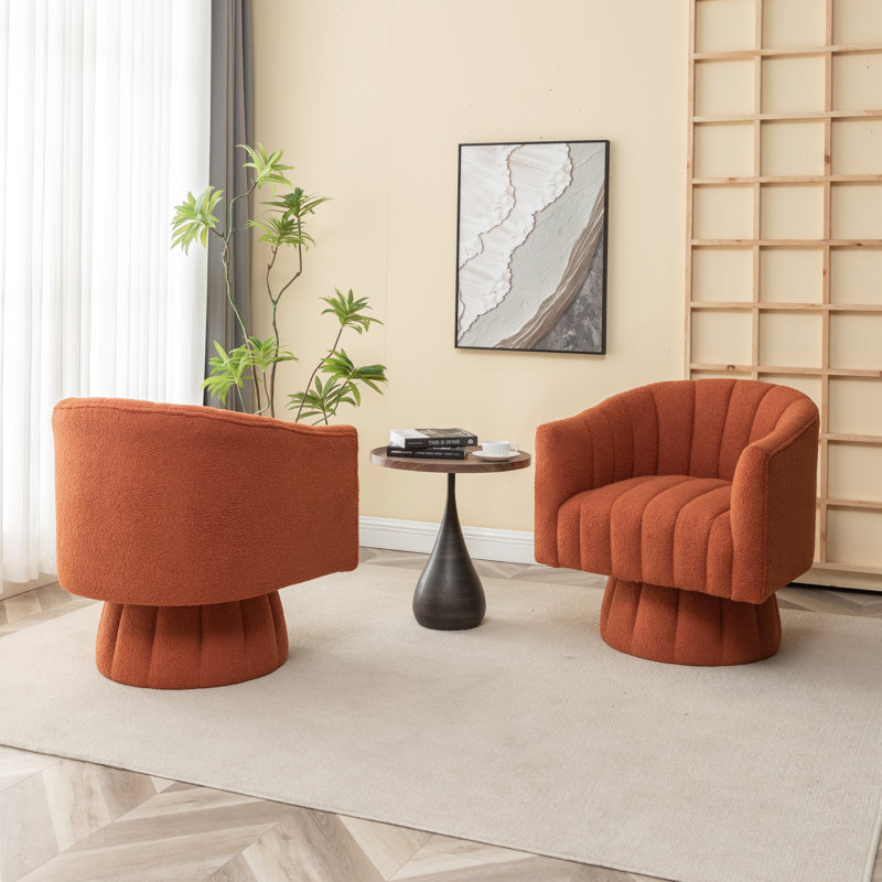 Fauteuil Aila, 100 % polyester orange