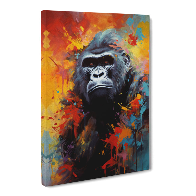 Gorilla Symbolism - Wrapped Canvas, 60cm H x 40cm W x 3cm D