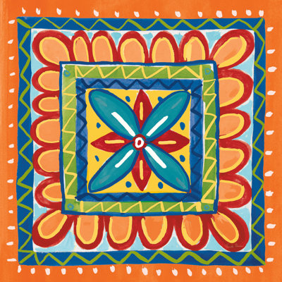 Mucho Caliente IX Orange by Farida Zaman - Wrapped Canvas Painting