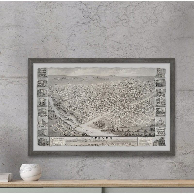 «Must See in Denver» par Marmont Hill - reproduction de cadre photo sur papier, H 20 po x l 30 po