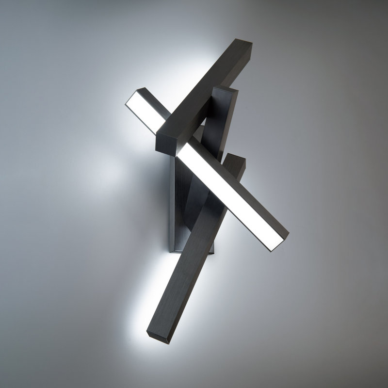 Chaos LED Flush Mounted Sconce, Black