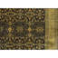 Tapis noir et vert de haute qualité noué à la main