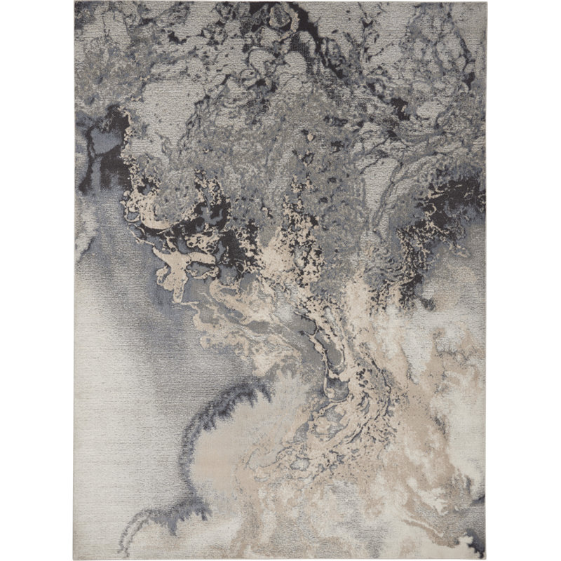 Tapis gris contemporain Ashli, Rectangle 9 pi x 12 pi