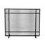 Black Brushed Silver Fireplace Protector - Stable Structure, 32.08" Height X 40.47" Width 8.18" Depth Stylish Embers Guard Partition Screen , H W D