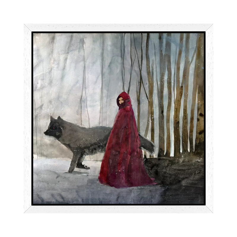 Going To Grandmother's House by Francis Ward - Print on Canvas, 93.98 cm H x 93.98 cm W, White Floater Framed