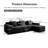 Modular 3 Seat L Shape Sectional Boneless Sofa, Cloud-Like Comfort With Deep Seating And Movable Ottoman, Corduroy Fabric-576384638