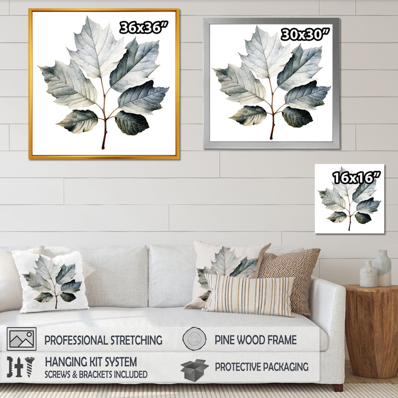Laisser la silhouette en argent III, H 30 po x l 30 po x P 1 po, Cadre simple noir