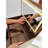 3 In 1 Walnut Vanity With Mirror And Efficient Storage System Desk Flip Top Organized Drawer