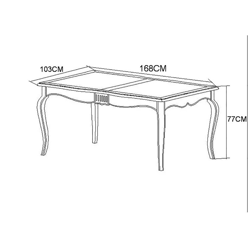Deskins Solid Wood Dining Table, Honey/Cream