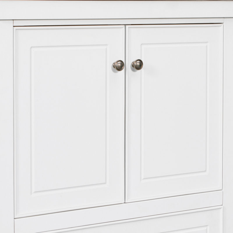 White 30" Freestanding Bathroom Vanity with Drawer and Doors