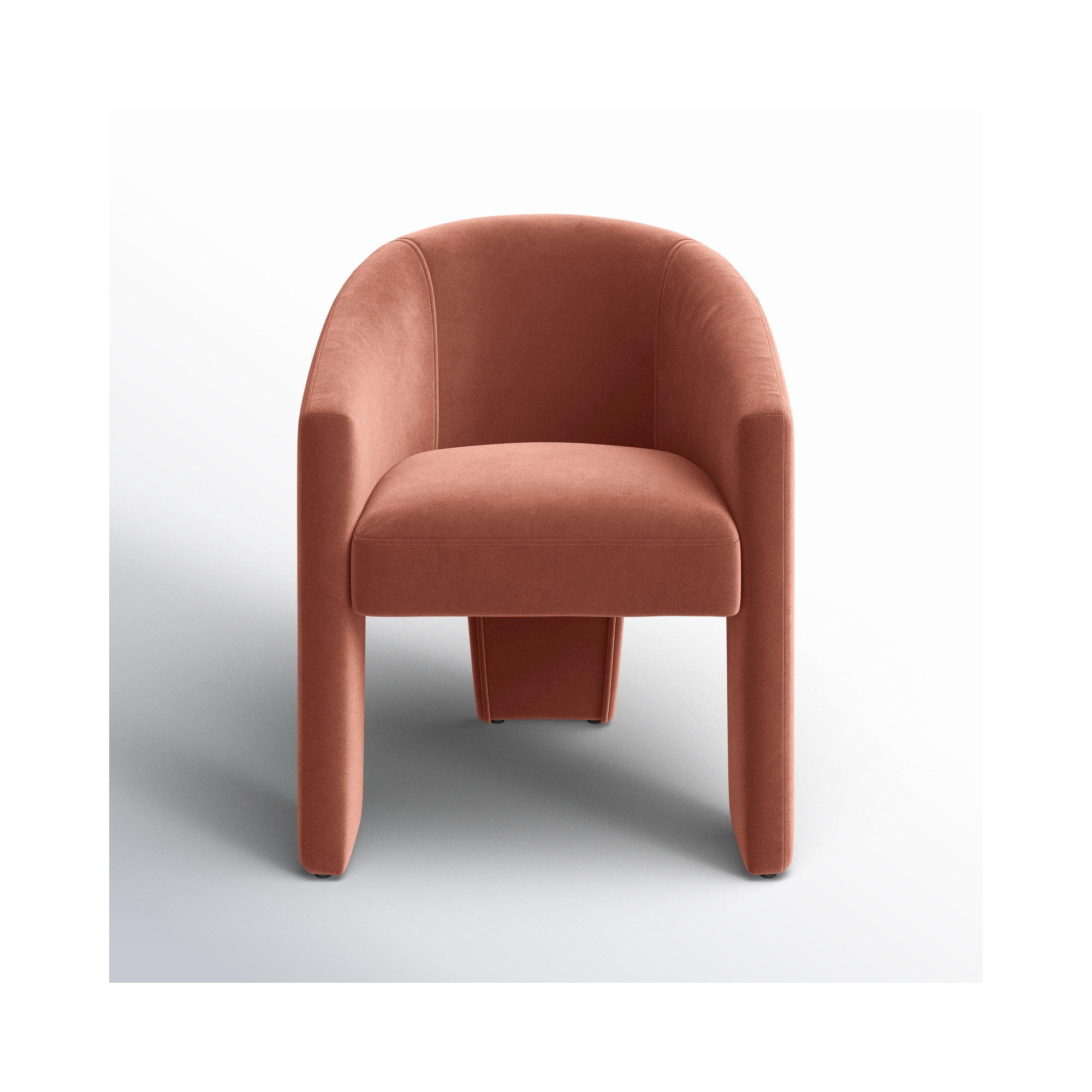 Edenton Upholstered Dining Arm Chair, Falkirk Reddish Brown Velvet