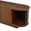 Meuble télé avec tablette ouverte, tiroir, armoires, rangement coulissant caché, coins arrondis, étanche-129104060-129104058