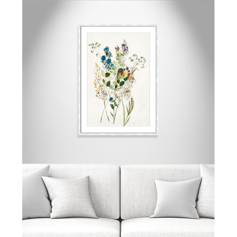 Fleurs délicates I - par - impression, H 35,5 po x l 25,5 po x P 0,75 po, Cadre blanc