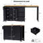 74.8" Kitchen Island With Extendable Dining Table-1869927927