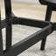 6 tables de patio rectangulaire en acier avec trou pour parasol, table de salle à manger d'extérieur noire pour le jardin, balcon noir, convient au jardin et au balcon, 59 po x 35,5 po