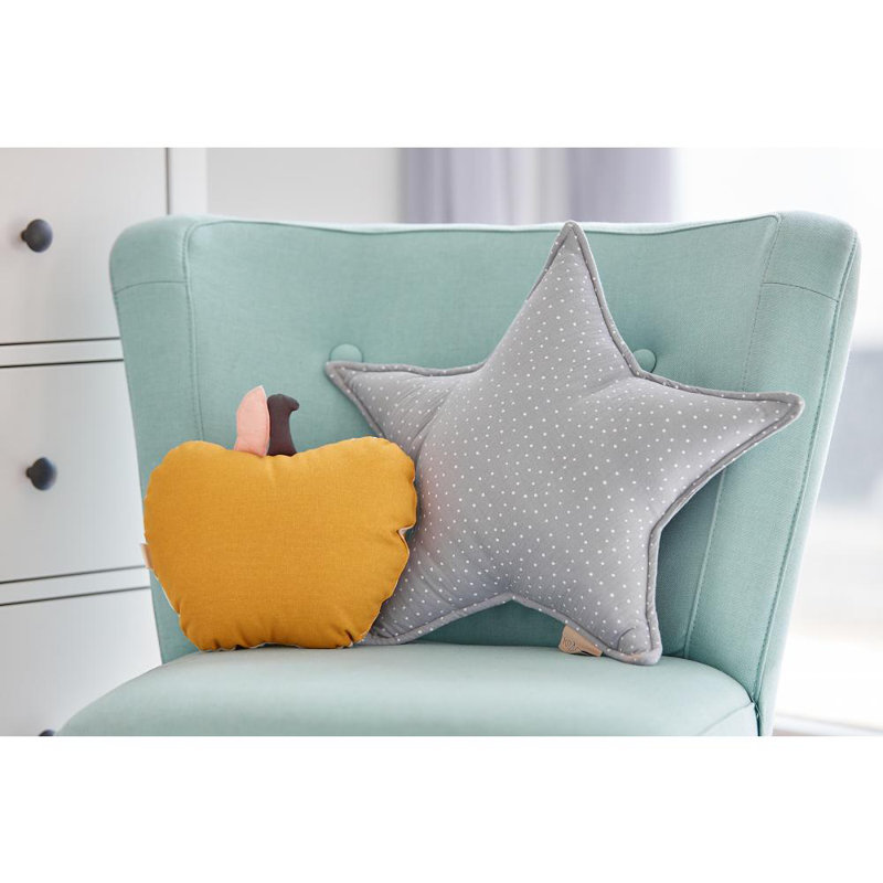 Polka Dots Novelty Throw Cushion, Grey
