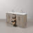 Hugo 60'' Double Bathroom Vanity with Carrara Marble Top-781705961