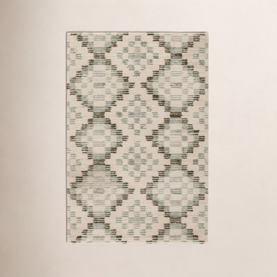 Diamond Cove Wool Green Rug