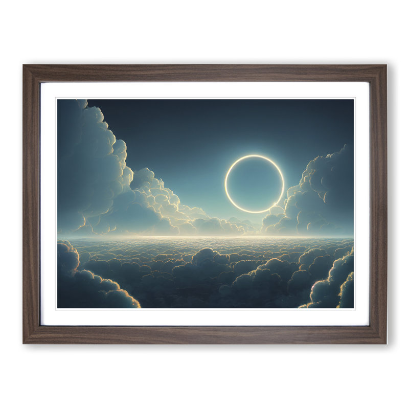 Clouds in the Sky - Framed Print, 25cm H x 34cm W x 2cm D, Walnut