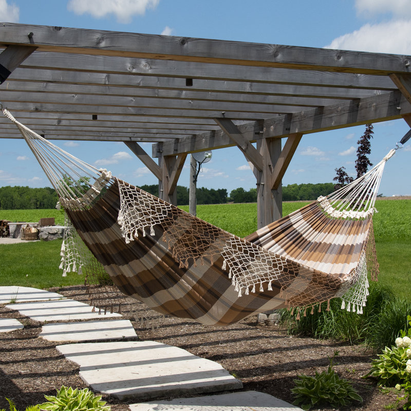 Will Double Hammock, Brown/White
