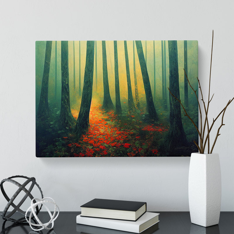 Pleasant Summer Forest - Wrapped Canvas, 35cm H x 50cm W x 3cm D