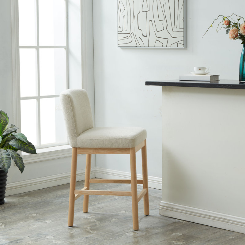 Connie Boucle Counter Stool, Cream