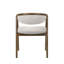 Chaise d'appoint en chenille et noyer Delina