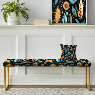 Tribal Frivolity Boho - banc rembourré or Boho