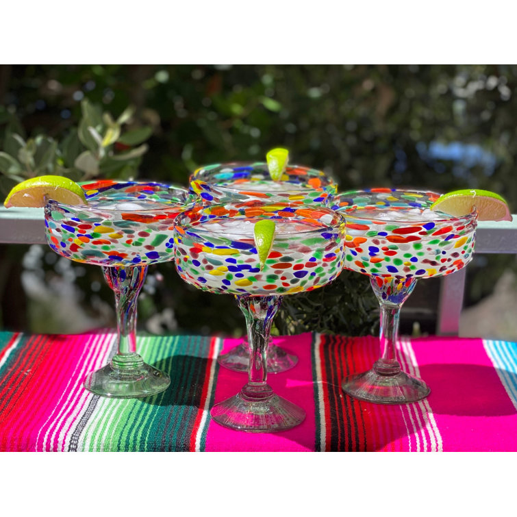Recycled Glass Confetti Tumbler Glasses, Set of 4