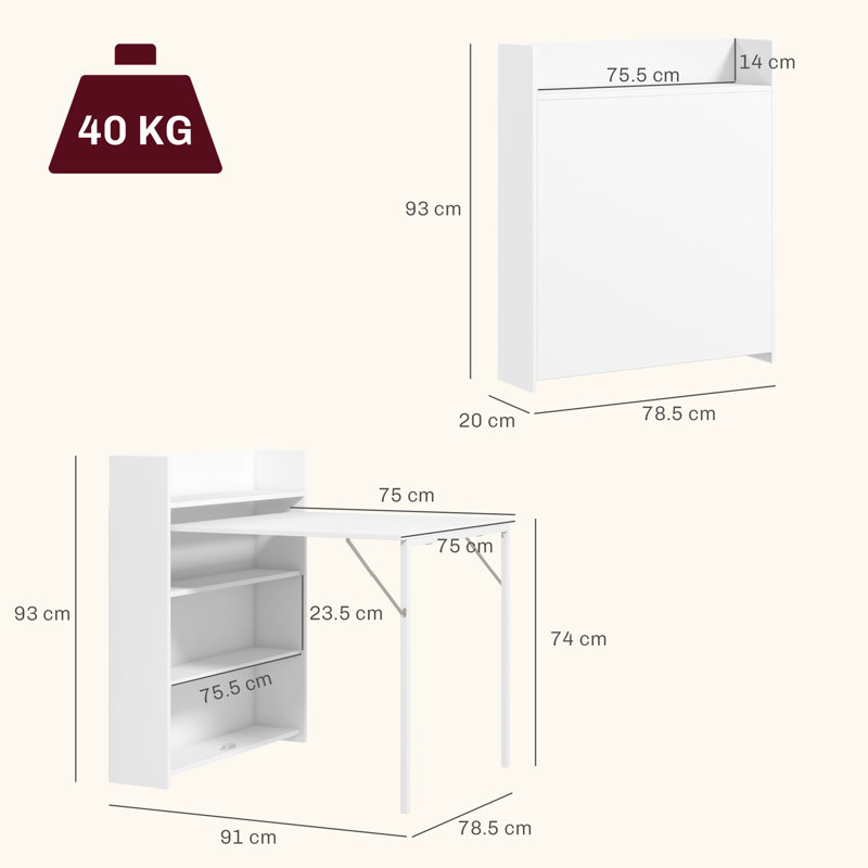 Metal Base Dining Table, White