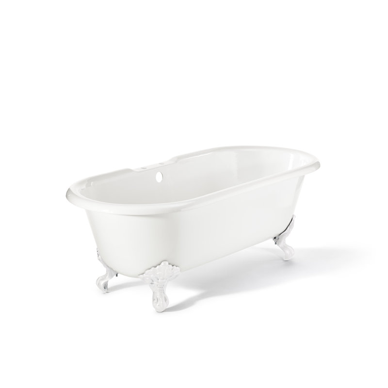 Regal 68'' L Soaking Bathtub, White, White Interior with White Exterior