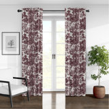Au Village Toile Rod Pocket Drapery Panels - Pair