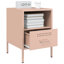 vidaXL Bedside Cabinet Set of 2 Pink Cold-rolled steel Compact-1459794675