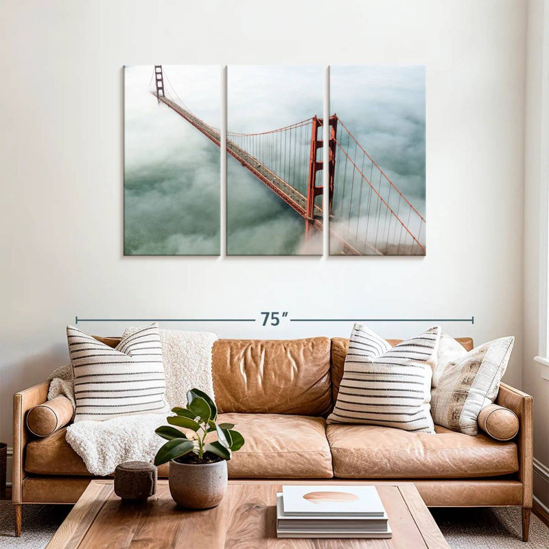 Lilie Fog In Golden Gate Bridge, 36" H x 57" W