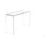 Glass Console Table, Transparent Tempered  Glass Console Table With Rounded Edges Desks, Sofa Table
