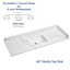 Comptoir de salle de bain 60 pouces avec comptoir en pierre de quartz avec lavabo rectangulaire encastré en céramique et 2 éclaboussures latérales