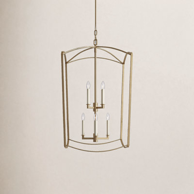 Olive 3-Light Metal Dimmable Lantern Chandelier