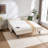 82.0" Wide Twin Upholstered Daybed With Pull-Out Trundle - Luxury Velvet Daybed With USB Charging Port & Side Pockets - Wavy Armrest Sofa Bed - Beige-1546245975
