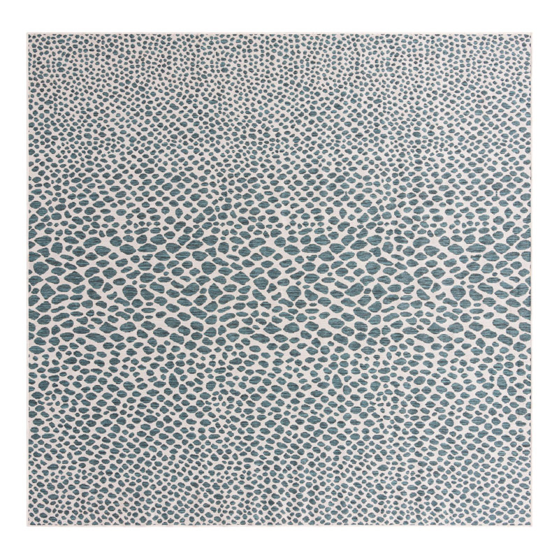 Jill Zarin Cape Town Indoor/Outdoor Rug, Square 10'8", Teal